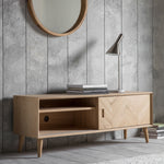 Milano Chevron Media Unit | Oak