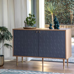 Newbury Bauhaus 2 Door Cabinet | Grey/Oak