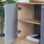 Newbury Bauhaus 2 Door Cabinet | Grey/Oak