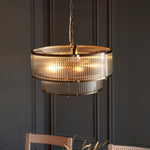 Ridgeton 5 Bulb Pendant Light Fitting | Antique Brass