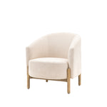 Tindon Curve Fabric Armchair | Natural