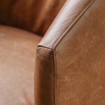Tindon Curve Leather Armchair | Vintage Brown