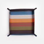 Men's Vegan Leather Catch All Tray | Multi Stripe