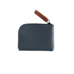 Men's Vegan Leather Corner Wallet | Black/Navy