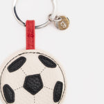 Padded Vegan Leather Football Keyring