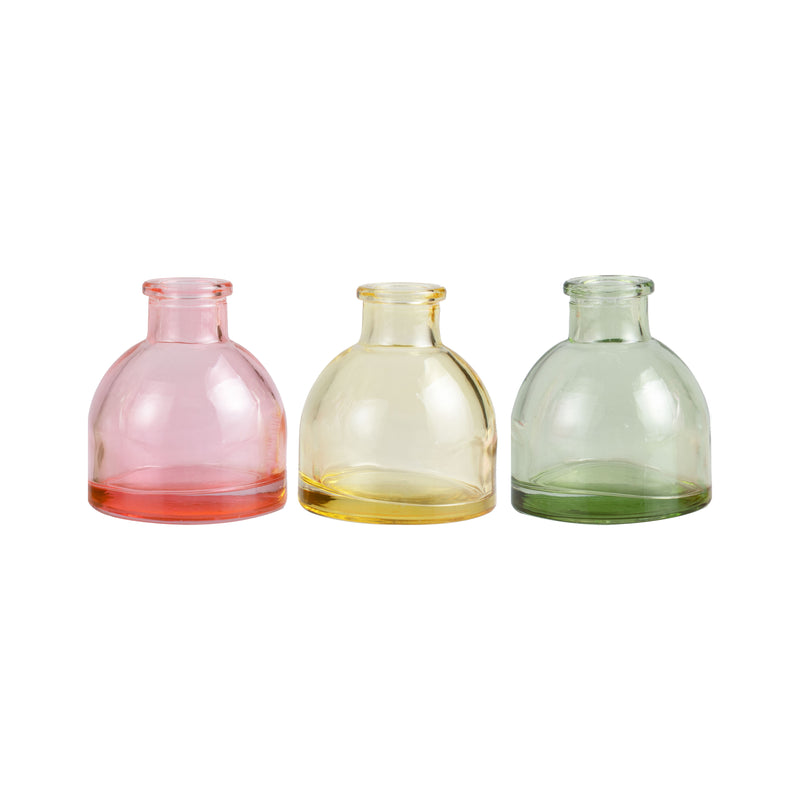 Glass Bud Vases | Pastel | Set of 3