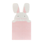 Peeking Easter Bunny Napkins | Pink & White | Set of 16