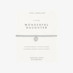 Laboratory Grown Diamond A Little 'Wonderful Daughter' Bracelet | Silver Plated