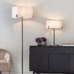 Hayfield Floor Lamp | Brushed Bronze/Natural