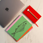 A5 Lined 'Random Notes' Pisces Notebook | Green