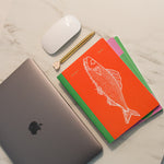 A5 Lined 'Random Notes' Pisces Notebook | Orange