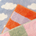 Bath Mat | Orange & Lilac Stripe