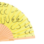 Boobs Hand Fan | Yellow