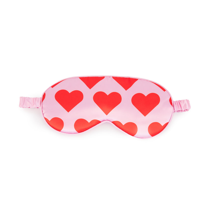 Eye Mask | Hearts | Red & Pink