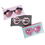Fashionista Make-Up Pouch | Pink with Black Glasses