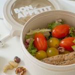 Round Bon Appetit Lunch Box | Beige
