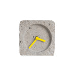 Square Stone-Look Mantel Clock | Grey