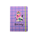 Hijinx 'Not Today' Cocktail Cat Notebook | Purple | A6