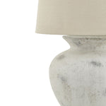 Downton Antique Ceramic Table Lamp with Linen Shade | White