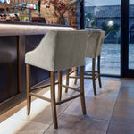 Epsom Rubberwood Bar Stool | Light Grey | 104cm