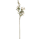 Faux Wild Meadow Rose Spray | White | 74cm
