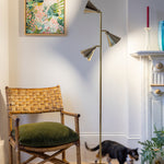 3 Cone Floor Lamp | Brass