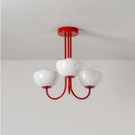 3 Dome Ceiling Light | Jam Red