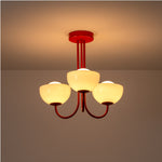 3 Dome Ceiling Light | Jam Red