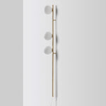 3 Shade Bar Opal Ball Wall Light | Brass