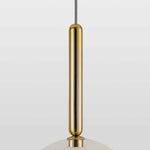 Glass Dome Pendant Ceiling Light | Brass