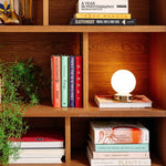 Opal Disk Cordless Table Lamp | Brass