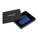 Men's Leather Matrix Card Holder | Blue