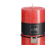 Rustic Pillar Candle | Red | 15cm