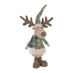 Standing Fabric Moose Decoration | Green
