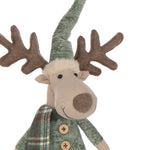Standing Fabric Moose Decoration | Green