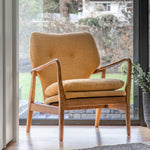 Jensen Mid-Century Modern Boucle Armchair | Ochre