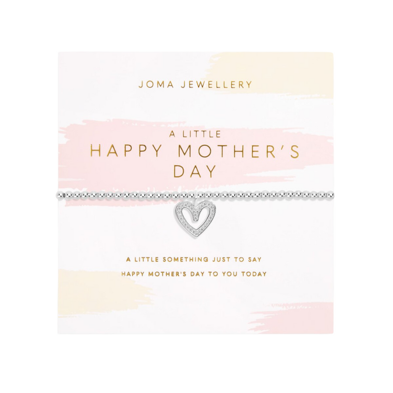 A Little 'Happy Mother's Day' Bracelet | Silver Plated with CZ