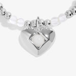 Birthstone A Little 'April' Rock Crystal Bracelet | Silver Plated