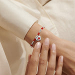 Birthstone A Little 'January' Garnet Bracelet | Silver Plated