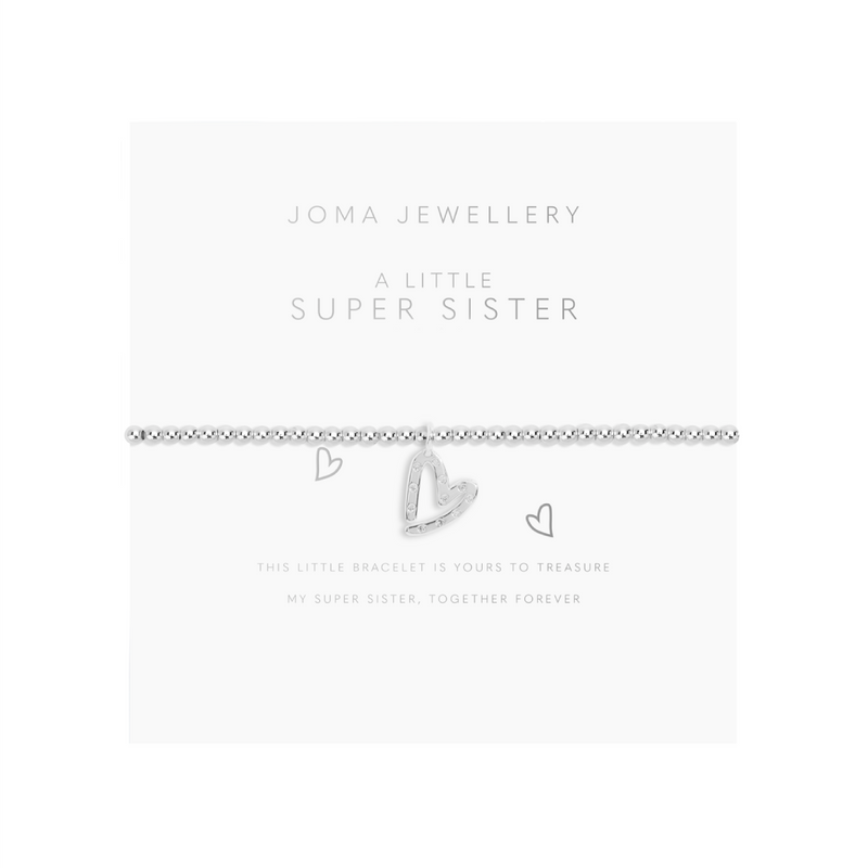 Children's A Little 'Super Sister' Bracelet | Silver Plated