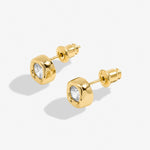 Solaria CZ Stud Earrings | Gold Plated