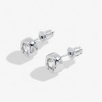 Solaria CZ Stud Earrings | Silver Plated