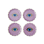Fleur Eye Coasters | Purple | Set of 4