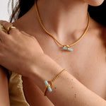 Azura T-Bar Bracelet | Gold Coated