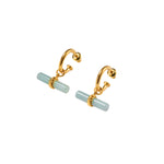 Azura Waterproof T-Bar Hoop Earrings | Gold Coated