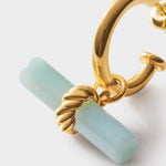 Azura Waterproof T-Bar Hoop Earrings | Gold Coated