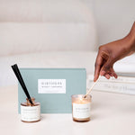 'Birthday' Mini Votive & Reed Diffuser Gift Set | Peach Rose & Sweet Mandarin
