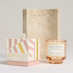'Birthday' Sentiment Candle | Peach Rose & Sweet Mandarin