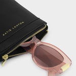 Clip-On Vegan Leather Sunglasses Case | Black