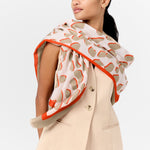 Dalmatian Print Scarf | Ecru & Orange